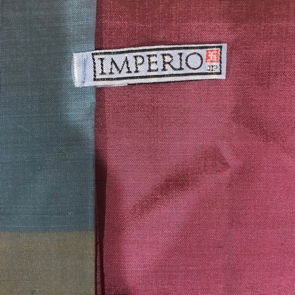 Imperio  multicolor 100% silk rectangular scarf. NWOT - Picture 6 of 7